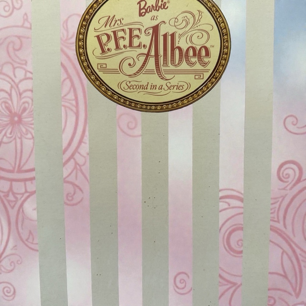 Barbie Mrs P.F.E. Albee Collectible Doll in Box with Pink Accents by Avon - Picture 2 of 6